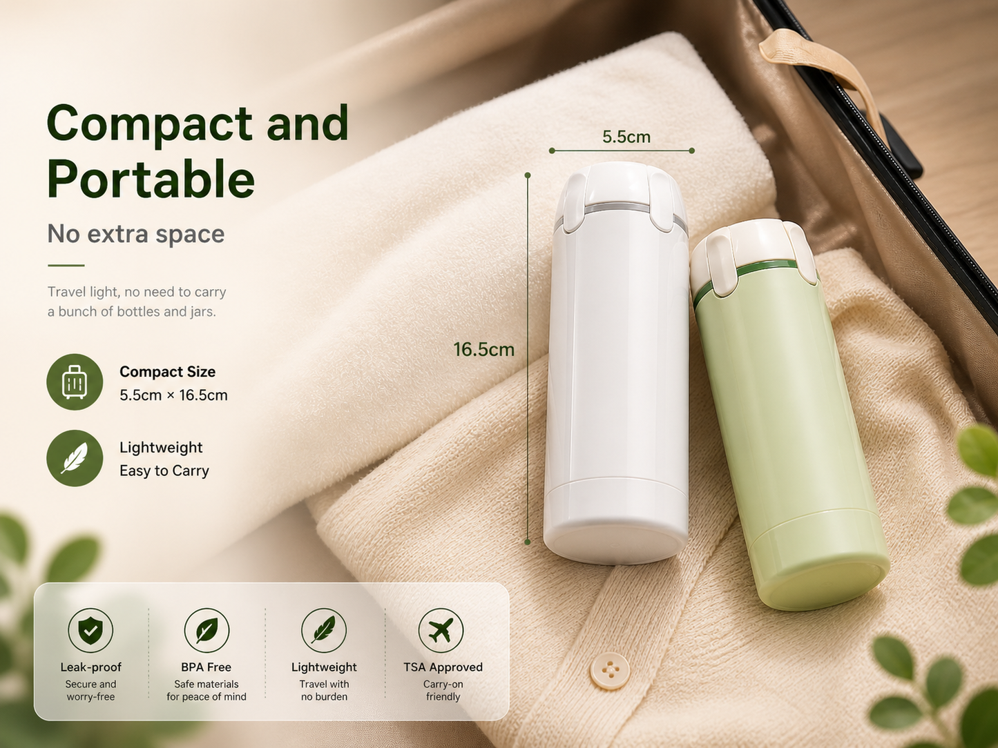 Solvix AeroPod™ | 4-in-1 Smart Travel Dispenser