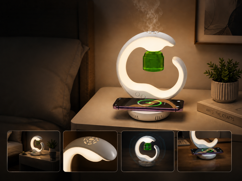 Solvix ZenStation™ | 3-in-1 Aromatherapy & Charging Lamp