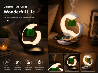 Solvix ZenStation™ | 3-in-1 Aromatherapy & Charging Lamp