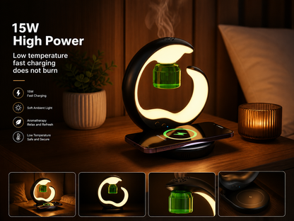 Solvix ZenStation™ | 3-in-1 Aromatherapy & Charging Lamp